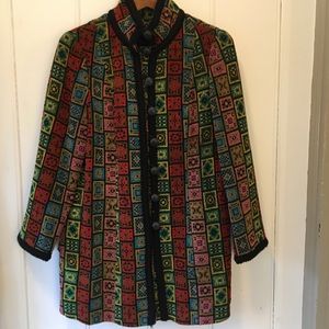 Vintage embroidered winter coat